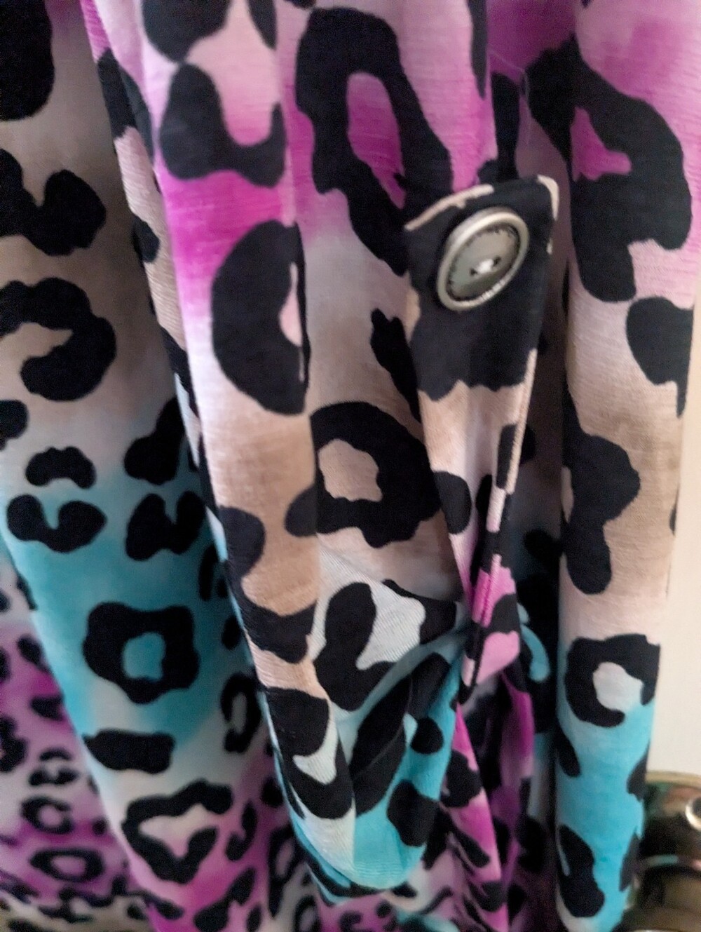 Scarlett Multicolor Leopard Print Blouse – Pink, Blue, Cream, Black - Picture 4 of 4